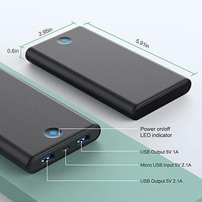 Batterie Externe, Power Bank Ultra Slim 5V-2A Charge Rapide