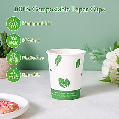 ECOLipak 300 Pack Compostable Paper Cups, 8 oz Biodegradable Disposable  Paper Coffee Cups with PLA Lined, Eco-friendly Hot Drinking Cups for Party,  Picnic,Travel,and Events - Yahoo Shopping