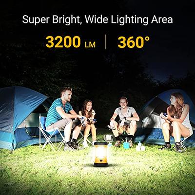 Camping Lantern Rechargeable, AlpsWolf LED Flashlight Spotlight Lantern  with 800LM, 3600 Capacity Battery Powered, Portable Bright Camping Light  for