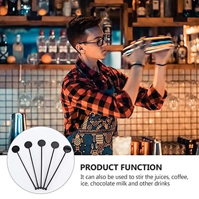 Duck Glass Decoration Stainless Steel Cocktail Coffee Drink Stirrers Stir  Tools for Making Cocktails Cocktail Drink Swizzle Stick with Decor Top