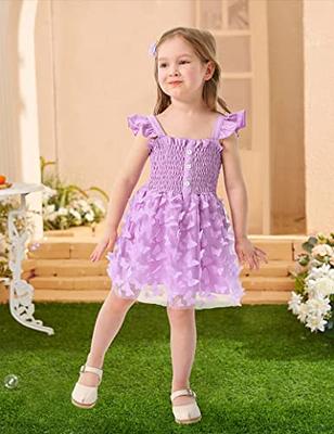 Toddler Baby Girl Boho Dress Linen Ruffle Sleeveless Casual Dress Kids  Solid Floral Summer Beach Sundress – Kids Dresses in Pakistan