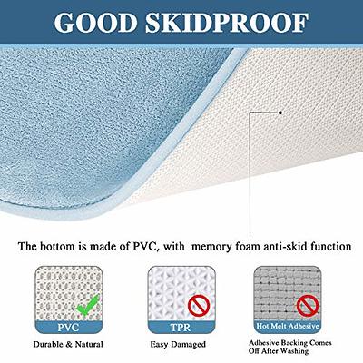 Kitchen Mat 2 PCS Kitchen Rugs Non Slip Memory Foam Flannel Velvety Kitchen  Runner Rug Water Absorbent Soft Kitchen Rug Set for Floor Rug Standing