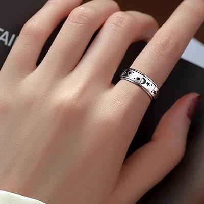 Ursilver s925 sterling silver anxiety ring for women, sterling silver  fidget rings for anxiety spinner anxiety