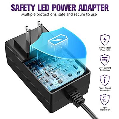 GOOVER 60W Power Supply Adapter, 12V DC Low Voltage Transformers,5A LED  Light Driver, Input AC 100-240V,UL-Listed,Class 2
