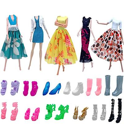 50 Pcs Doll Clothes Outfit for 11.5 Inch Doll, Doll Accessories Collection  with 3 Princess Dresses+10 Dressest+6 Tops+6 Pants+5 Bikinis+5