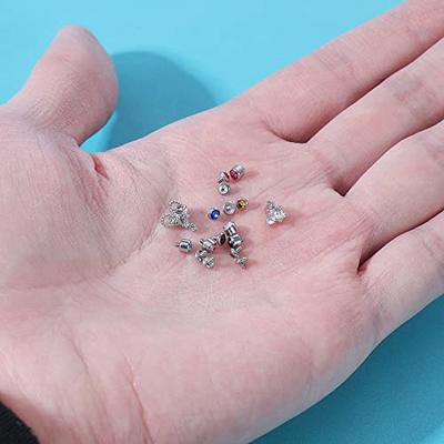 ZS 16G Stainless Steel Dermal Piercing Jewelry Diamond Dermal