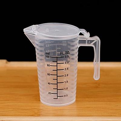 400ml Glass Measuring Cups Jugs with Glass Lid Large Measuring