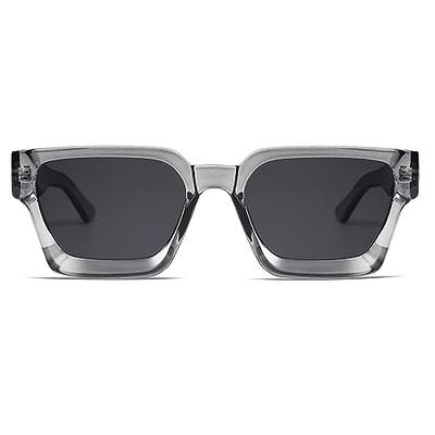  VANLINKER Thick Square Sunglasses for Men Women Retro