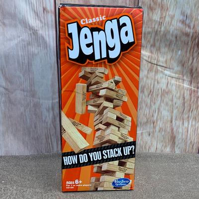 Hasbro Gaming Jenga Wooden Blocks Stacking Tumbling Tower Kids Game Ages 6  and Up ( Exclusive)