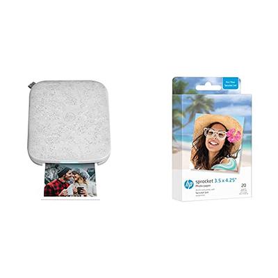 HP Sprocket 3x4 Instant Photo Printer ? Wirelessly Print 3.5x4.25? Photos  on Zink Paper from iOS & Android Devices 