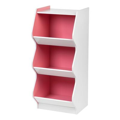 IRIS 38 H 3 Tier Storage Organizer Shelf With Footboard PinkWhite - Office  Depot