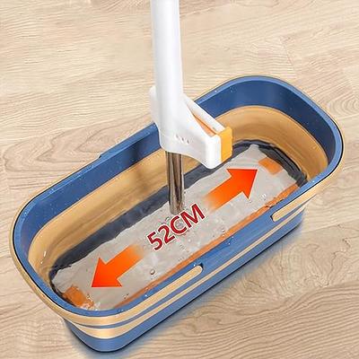Dfcdcoo Large Flat Mop, Large Flat Mop and Bucket System Roseionly