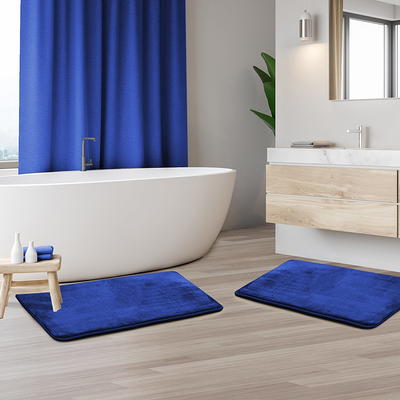 2 Piece Premium Memory Foam Bathroom Mat Set of 2 20x32 inch Bath Rugs,  Royal Blue - Yahoo Shopping