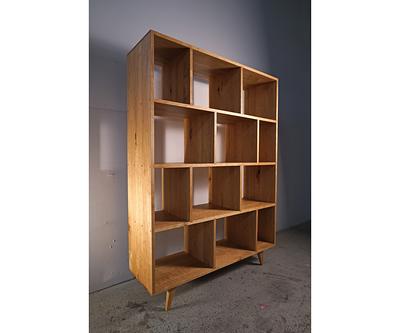 Solid Wood Bookcase/Vinyl Holder