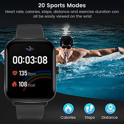 Smart Watch, Fitness Tracker with Heart Rate Blood Oxygen Sleep Monitor,  1.7 DIY Full Touch Screen Smartwatch for Women Men,Waterproof Fitness  Watch