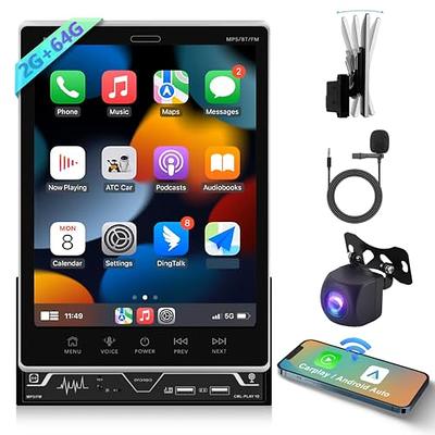 4G+64G 8 Core Double Din Car Stereo with Wireless Apple Carplay Android  Auto Mirror Link 7 Touchscreen Android 12 Car Radio DSP Audio with  Bluetooth