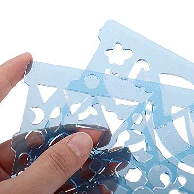 3Pcs Geometric Drawings Templates Stencils Plastic Measuring Template  Rulers for Drafting 