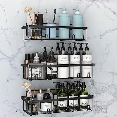 melos 4 Pack Shower Caddy, Wall Mounted Bathroom Shower Organizer, Strong Adhesive  Shower Organizer Shelf, Rustproof Rack for Kitchen, Dorm and Bathroom,  Black - Yahoo Shopping