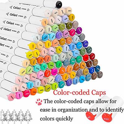 Caliart 80 Colors Dual Tip Permanent Art Markers 