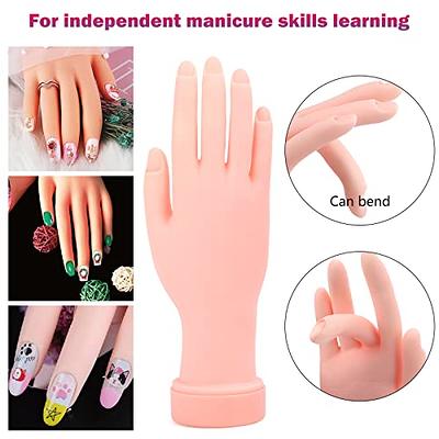 Amazon.com: Practice Hand for Acrylic Nails, Fake Hand for Nail Practice,  Flexible Nail Training Hand Kits, Adjustable Maniquin Hand with 100pcs Nail  Refilled Tips for Nail Manicure Supplies : Beauty & Personal
