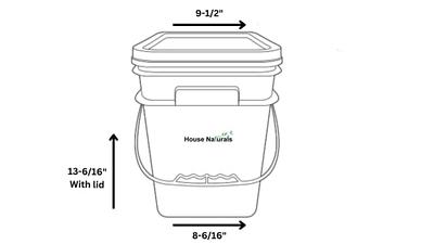 House Naturals 4 Gallon White Square Bucket with Honey Gate for Beekeeping,  Made in USA