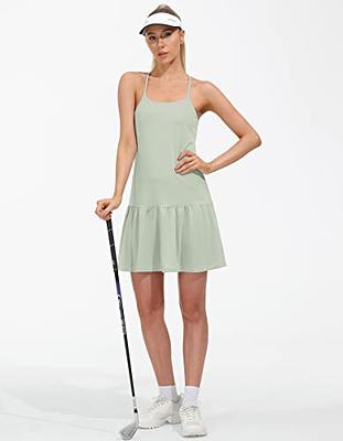 Women Tennis Dress with Built in Bra Shorts Workout Dress Exercise Dress  Golf Athletic Dresses for Women Slip Dress Pleated Skirt Green XXL - Yahoo  Shopping
