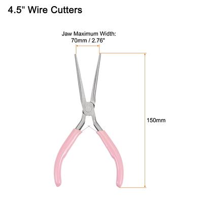 Mini Needle Nose Pliers 4.5 Toothed Precision Plier with Pink