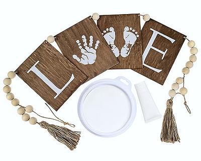 KeaBabies | Baby Handprint & Footprint Keepsake Solo Frame, Hunter Green | Maisonette