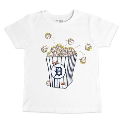 Infant Tiny Turnip White Detroit Tigers Baseball Tear Bodysuit