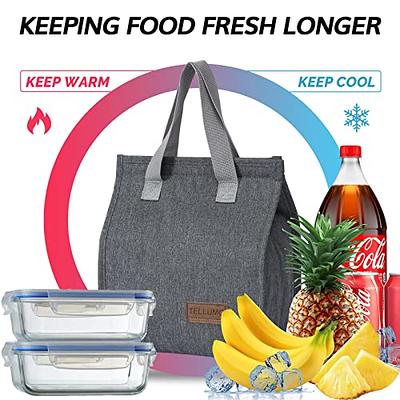 Insulated Cooler Lunch Thermos Bag Work School Travel Men Women Lunch Box  Tote