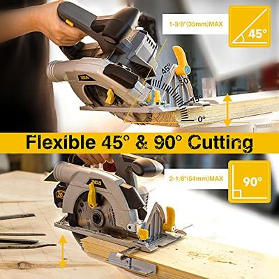 RIDA Cordless Brushless Circular Saw 20V 6-1/2'' Handle Circular Saw Kit w/  4.0Ah Battery and Fast Charger ,Laser Guide, LED and Extra Accessories 2 x  24T Blades Included - Yahoo Shopping
