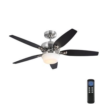 Integrated Led Indoor Brushed Nickel, Levanto 52 In Led Indoor Outdoor White Ceiling Fan With Light