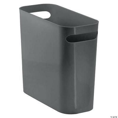 mDesign Large Plastic Bathroom Storage Bins, Handles, 16 Long, 4 Pack,  Black