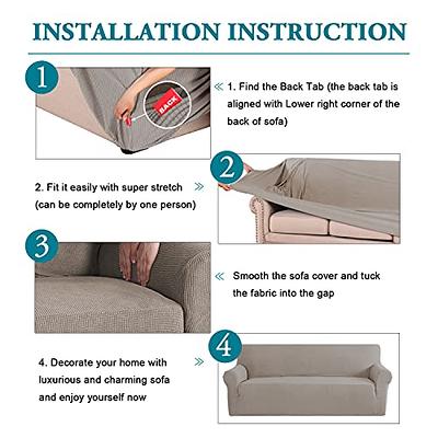 Bedecor Waterproof Sofa Slipcover with Elastic Straps,Anti-stain sofa