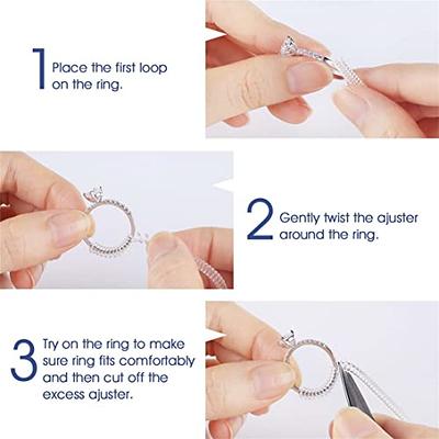 4Pcs/Set 3/5mm Ring Size Adjuster for Loose Rings Ring Reducer to