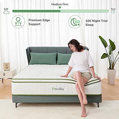 Novilla Queen Medium Hybrid 12 in. Mattress Bed-in-a-Box