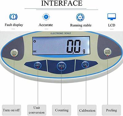 Precision Scale 10kgx0.1g,Accurate Electronic Balance,Industrial Counting  Scale for Laboratory,Jewelry Store,Kitchen(10kg, 0.1g)