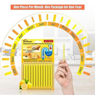 Green Gobbler Lemon Scent Bio Flow Drain Strips (12-Pack)