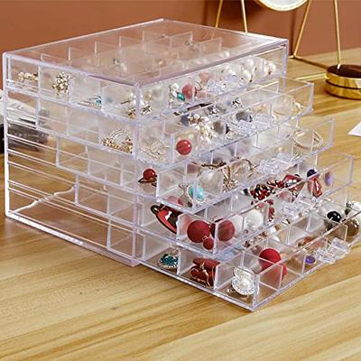 FEECKOCK Acrylic Jewelry Organizer Box with 120 Compartments, Clear Jewelry  Holder Organizer, 5 Drawers Earring Holder Organizer, Earring Storage  Organizer for Ring, Necklace, Bead - Yahoo Shopping
