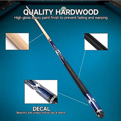 2-Piece Pool Cue Stick with 13mm Tip 58 Hardwood Canadian Maple  Professional Billiard Pool Cue Stick 18 Oz Pool Sticks Set of 2