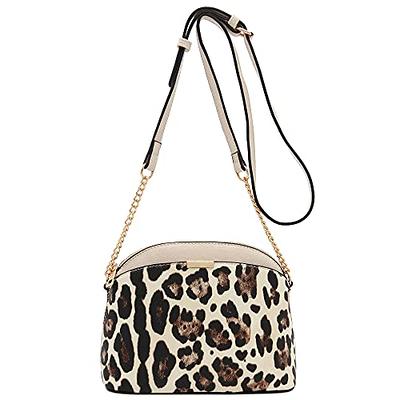 FashionPuzzle Saffiano Small Dome Crossbody bag with Chain Strap