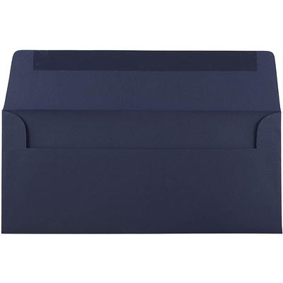 JAM Paper & Envelope No. 10 Envelopes, 4 1/8 x 9 1/2, Navy Blue