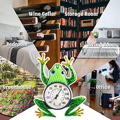 Wall Thermometer, Mini Wall Hanging no Batteries Required Thin Transparent  Dial Large Screen Hygrometer Clear Graduations Wall Indoor Outdoor  Thermometer Backyard Compost Thermometer for Greenhouses - Yahoo Shopping