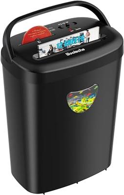 Basics 8 Sheet Cross Cut Paper and Credit Card Shredder with 4.1  Gallon Bin, Black