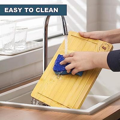 Plastic Cutting Boards for Kitchen Dishwasher Safe, Extra Large Cutting  Board for Meat with Juice Grooves, Easy Grip Handle, Non-Slip, with  Grinding Area 