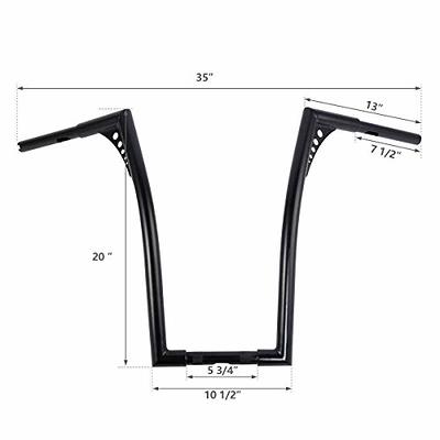 Ape Hangers 14 inch Black Thick Rise Ape Hangers handlebars Fit For Harley  Sportster XL 883 1200 Softail FLST FXST Dyna Softall Custom Application