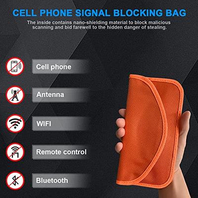 Large Faraday Bag Cell Phone Wallet Blocker RFID Signal Blocking Shielding  Pouch