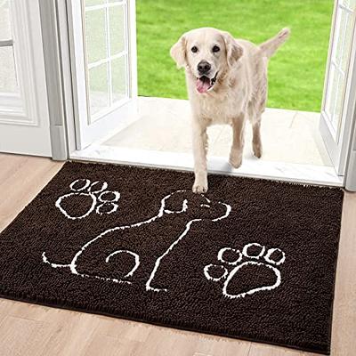 OLANLY Dog Door Mat for Muddy Paws, Absorbs Moisture and Dirt, Absorbent  Non-Slip Washable Mat, Quick Dry Microfiber, Mud Mat for Dogs, Entry Indoor