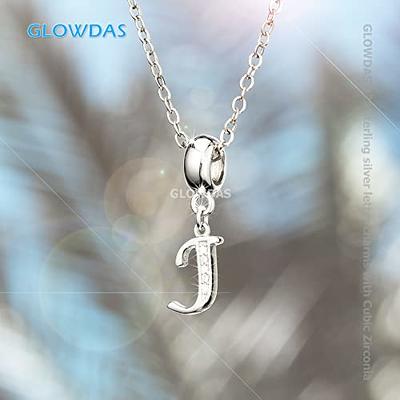 925 Silver Letter, Initial Necklace & Birthstone. Birthday Gift for Girl,  Woman | eBay