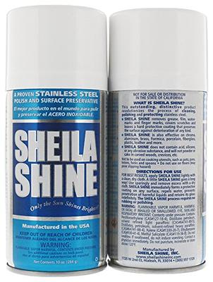 Sheila Shine Stainless Steel Polish & Cleaner, Microfiber Polishing Cloth, Protects Appliances from Fingerprints and Grease Marks, Residue & Streak  Free